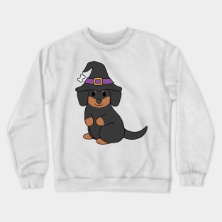 Black Halloween Dachshund Crewneck Sweatshirt